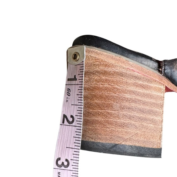 Freebird by Steven Quail Sandal Brown Distressed Leather Buckle Heel Gladiator 6 - Picture 7 of 9